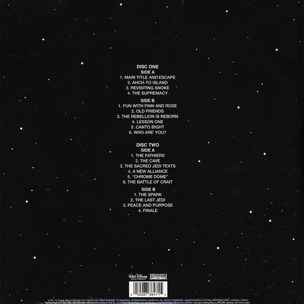 스타워즈: 라스트 제다이 영화음악 (Star Wars: The Last Jedi OST By John Williams 존 윌리엄스) [2LP]
