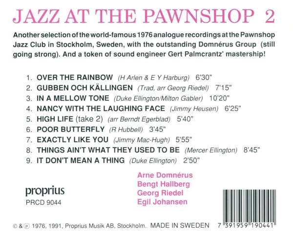 Arne Domnerus - Jazz At The Pawnshop Vol. 2 재즈 앳 더 펀샵 2집