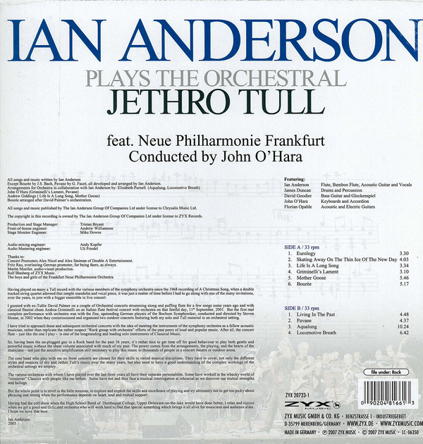 Ian Anderson (이안 앤더슨) - Plays The Orchestral Jethro Tull [LP]