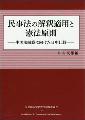 民事法の解釋適用と憲法原則－中國法編纂に