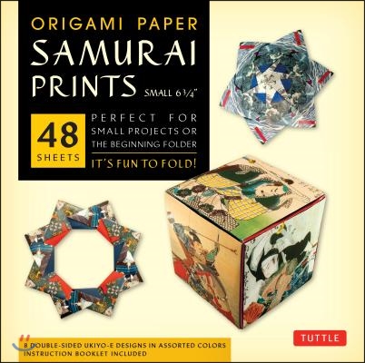 Origami Paper Samurai Prints, Small 6 3/4&quot; [With Booklet]