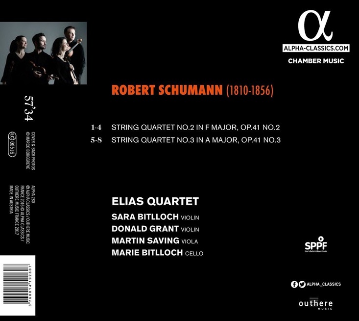 Elias Quartet 슈만: 현악 사중주 2번, 3번 - 엘리아스 사중주단 (Schumann: String Quartets Op.41 Nos.2 & 3)