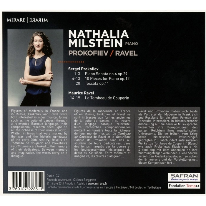 Nathalia Milstein 프로코피예프: 피아노 소나타 4번 / 라벨: 쿠프랭의 무덤 (Prokofiev: Piano Sonata No. 4 in C minor, Op. 29 / Ravel: Le Tombeau de Couperin)