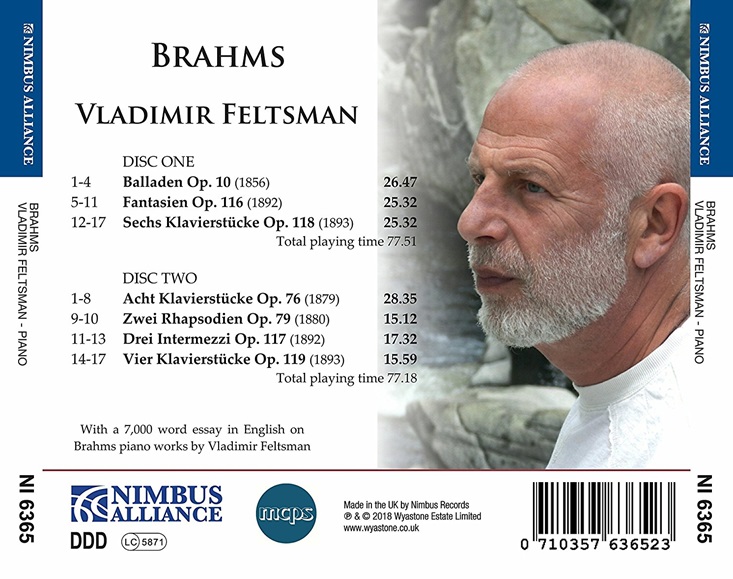 Vladimir Feltsman 브람스: 발라드, 간주곡, 소품 외 - 블라디미르 펠츠만 [피아노 독주집]