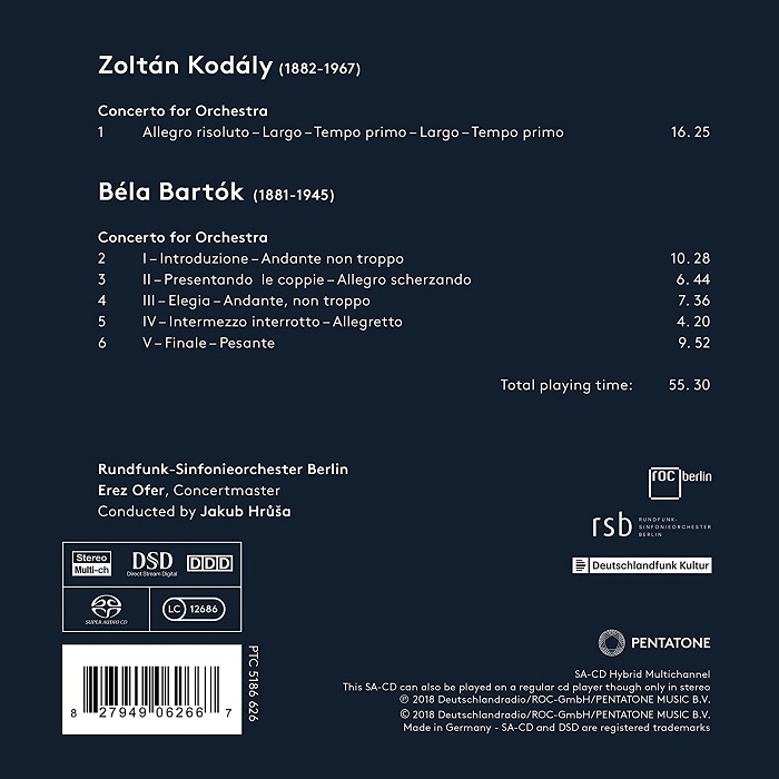 Jakub Hrusa 바르톡 / 코다이: 관현악을 위한 협주곡 (Bartok / Kodaly: Concertos for Orchestra)