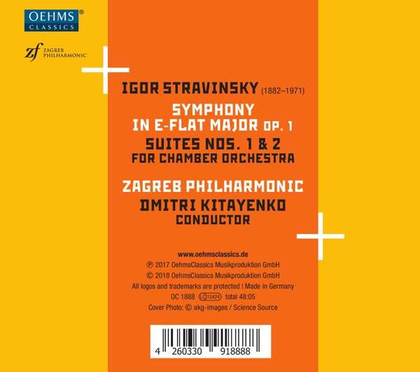 Dmitri Kitayenko 스트라빈스키: 교향곡 1번, 챔버 오케스트라를 위한 모음곡 1, 2번 (Stravinsky: Symphony No. 1, Suites Nos. 1, 2 for Chamber Orchestra)