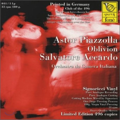 Salvatore Accardo 피아졸라 : 망각 (Piazzolla : Oblivion) 살바토레 아카르도