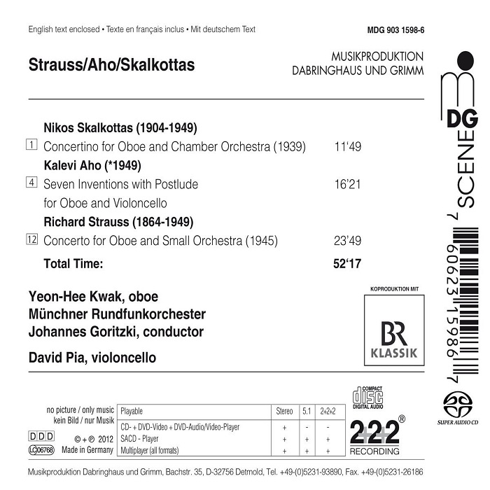곽연희 - R. 슈트라우스 / 스칼코타스: 오보에 협주곡 (R.Struass / Skalkottas: Oboe Concertos)