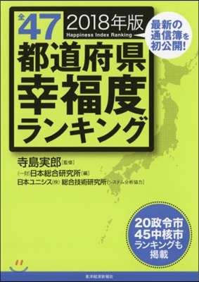 全47都道府縣幸福度ランキング 2018年版