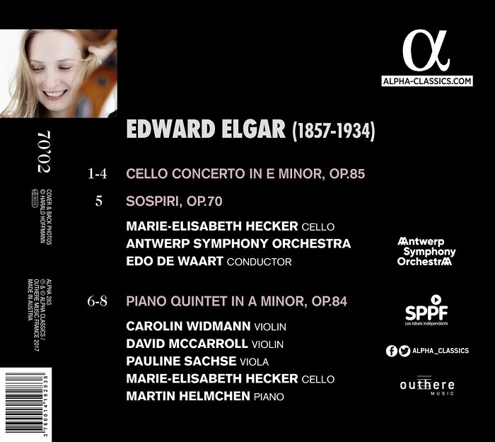 Marie-Elisabeth Hecker 엘가: 첼로 협주곡, 피아노 오중주 (Elgar: Cello Concerto & Piano Quintet)