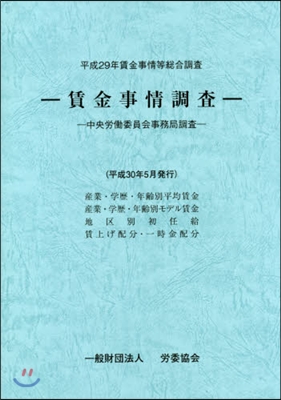 平29 賃金事情調査