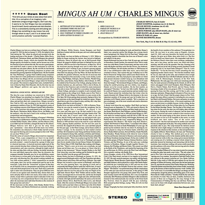 Charles Mingus (찰스 밍거스) - Mingus Ah Um [블루 컬러 LP]