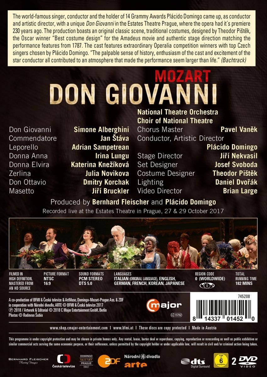 Placido Domingo 모차르트: 돈 조반니 - 2017 프라하 국립극장 실황 (Mozart: Don Giovanni, K527)