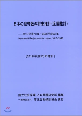 日本の世帶數の將來推計(全國推計)