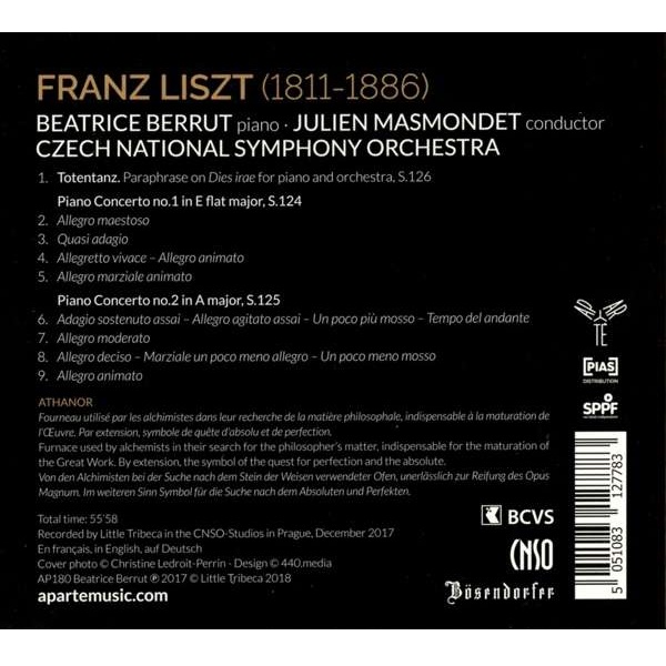 Julien Masmondet / Beatrice Berrut 리스트: 죽음의 무도, 피아노 협주곡 1, 2번 (Liszt: Athenor - Totentanz, Piano Concerto)