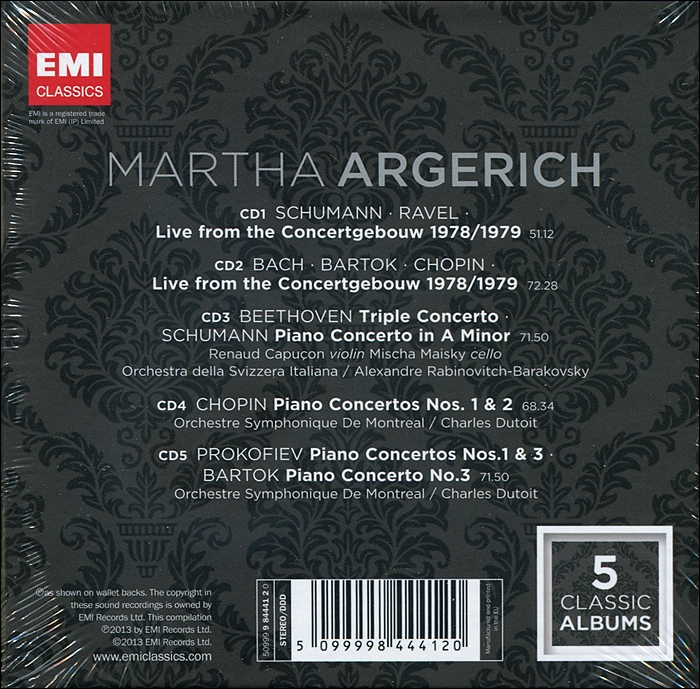 마르타 아르헤리치 5in1 (한정반) Martha Argerich : 5 Classic Albums