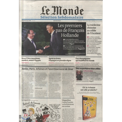 Le Monde Selection (주간) : 2012년 05월 26일자