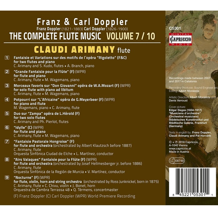 프란츠 & 칼 도플러: 플루트 음악 전곡 7집  (Franz & Carl Doppler: The Complete Flute Music Vol.7 / 10)