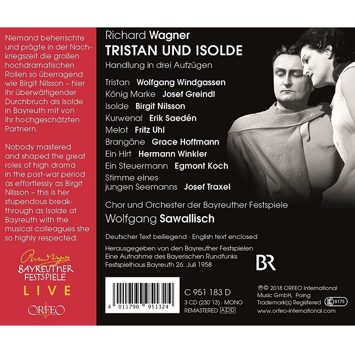 Birgit Nilsson / Wolfgang Sawallisch 바그너: 트리스탄과 이졸데 (Wagner: Tristan Und Isolde, WWV 90)