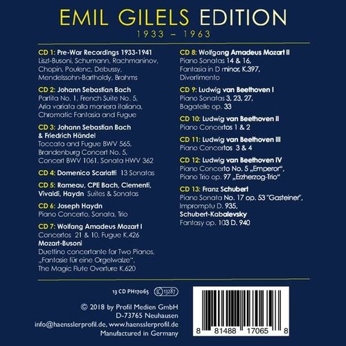 에밀 길렐스 에디션 1933-1963 (Emil Gilels Edition 1933-1963)