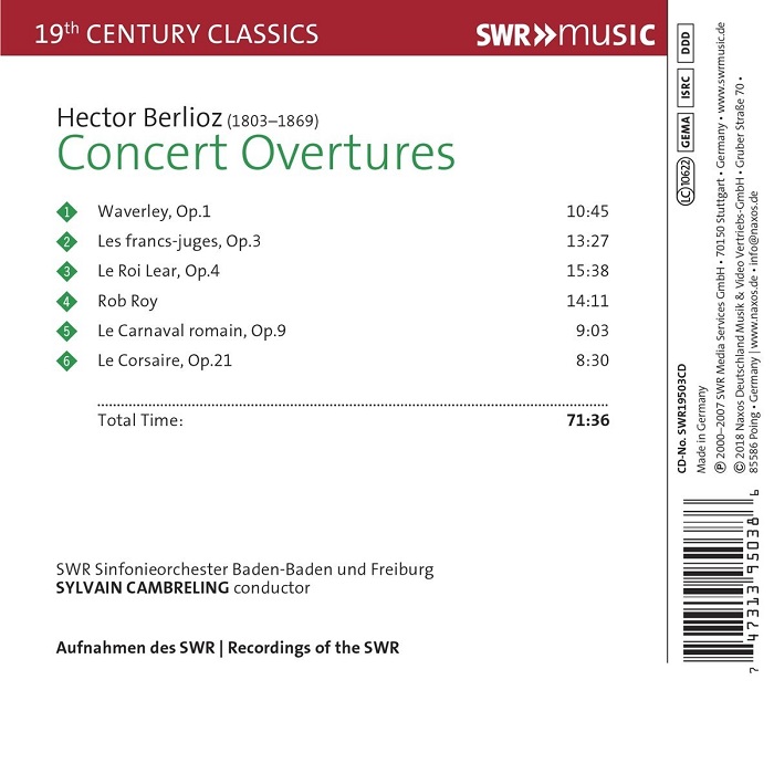 Sylvain Cambreling 베를리오즈: 콘서트용 서곡 모음집 (Berlioz: Concert Overtures)