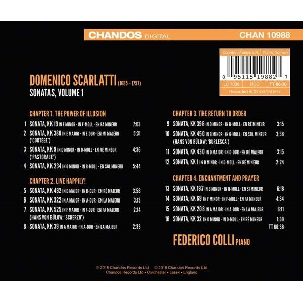 Federico Colli 스카를라티: 피아노 소나타 1집 - 페데리코 콜리 (D. Scarlatti: Sonatas Vol. 1)