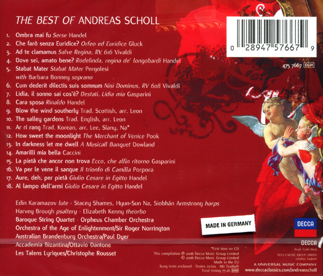 안드레아스 숄 베스트 앨범 (The Best Of Andreas Scholl)