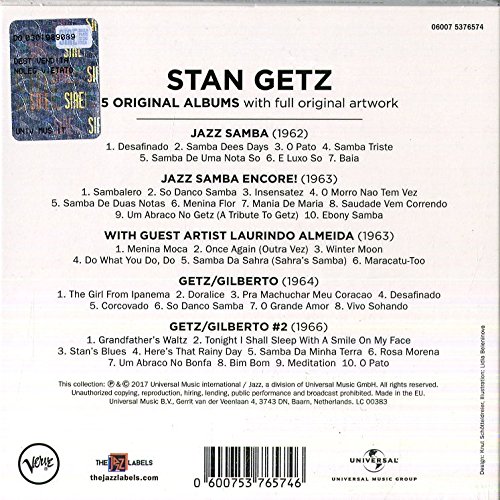 Stan Getz - 5 Original Albums Vol.2 스탄 게츠 오리지널 앨범 5CD 박스 세트