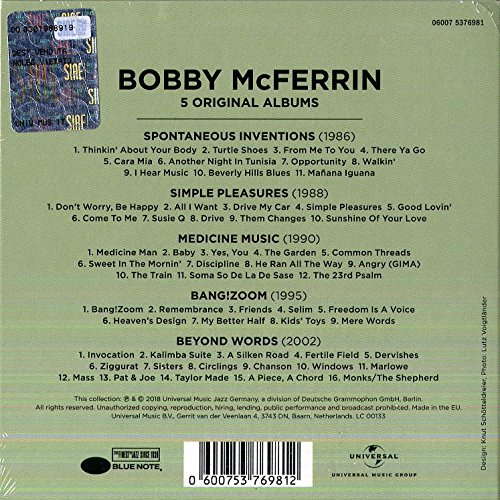 Bobby McFerrin - 5 Original Albums 바비 맥퍼린 오리지널 앨범 5CD 박스 세트