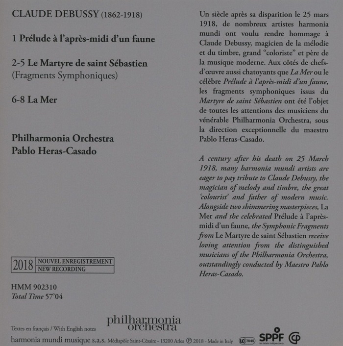Pablo Heras-Casado 드뷔시: 바다, 성 세바스티앙의 순교 (Debussy: La Mer, Le Martyre de Saint Sebastien)