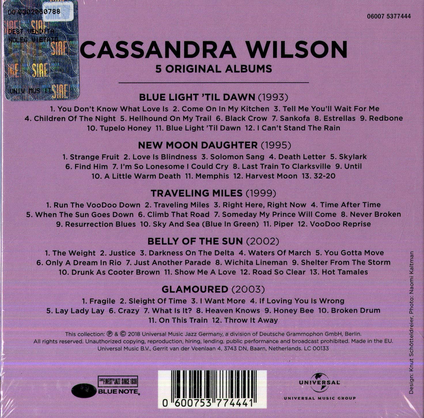 Cassandra Wilson - 5 Original Albums 카산드라 윌슨 오리지널 앨범 5CD 박스 세트