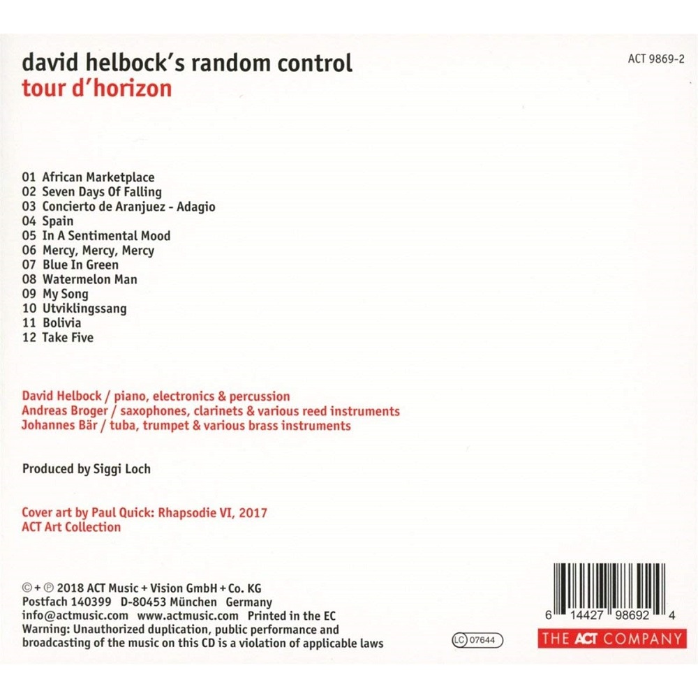 David Helbock 지평선으로의 여행 (Tour D'Horizon: From Brubeck To Zawinul)