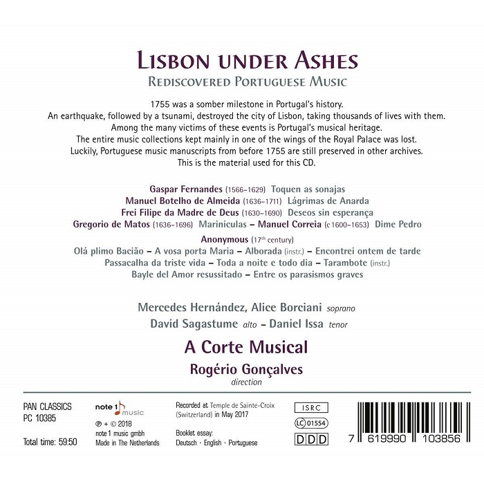 Rogerio Goncalves 잿더미로 변한 리스본 - 새롭게 발견된 포르투갈 바로크 음악 (Lisbon under Ashes - Redicovered Portuguese Music)