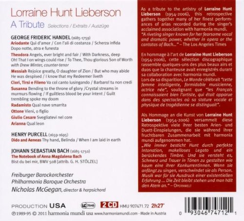 Lorraine Hunt-Lieberson 로레인 헌트 리버슨 헌정 음반 (A Tribute)