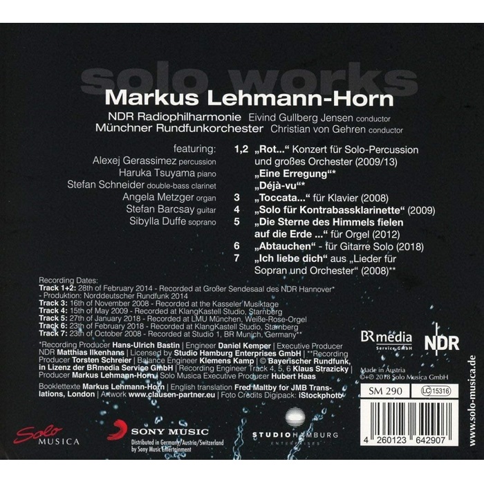 마르쿠스 레만-혼 작품집 (Markus Lehmann-Horn: Solo Works)