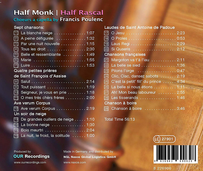 Danish National Vocal Ensemble 풀랑크: 합창곡 (Half Monk / Half Rascal)