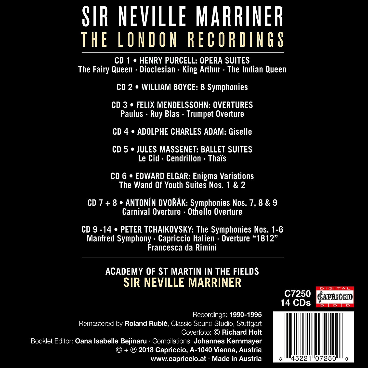 네빌 마리너 - 아카데미 오브 세인트 마틴 인 더 필즈 시절 녹음집 (Neville Marriner - The London Recordings 1990-1994) 