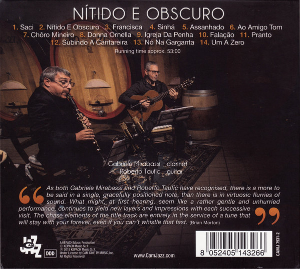 Gabriele Mirabassi / Roberto Taufic (가브리엘 미라바시, 로베르토 타우픽) - Nitido E Obscuro