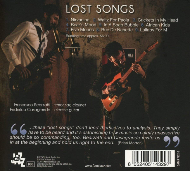 Francesco Bearzatti, Federico Casagrande (프란체스코 베아르자티, 페데리코 카사그랜드) - Lost Songs