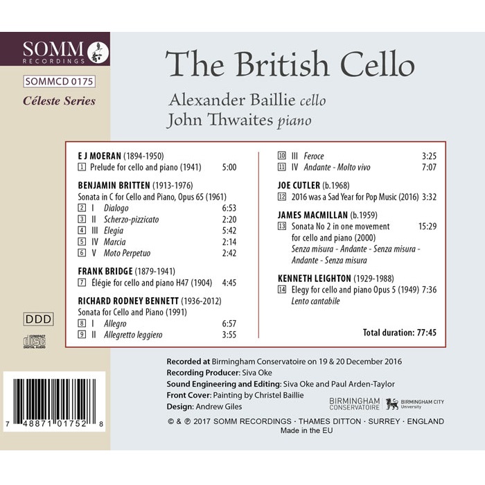 Alexander Baillie 영국 첼로 작품집 - 브리티쉬 첼로 (The British Cello)