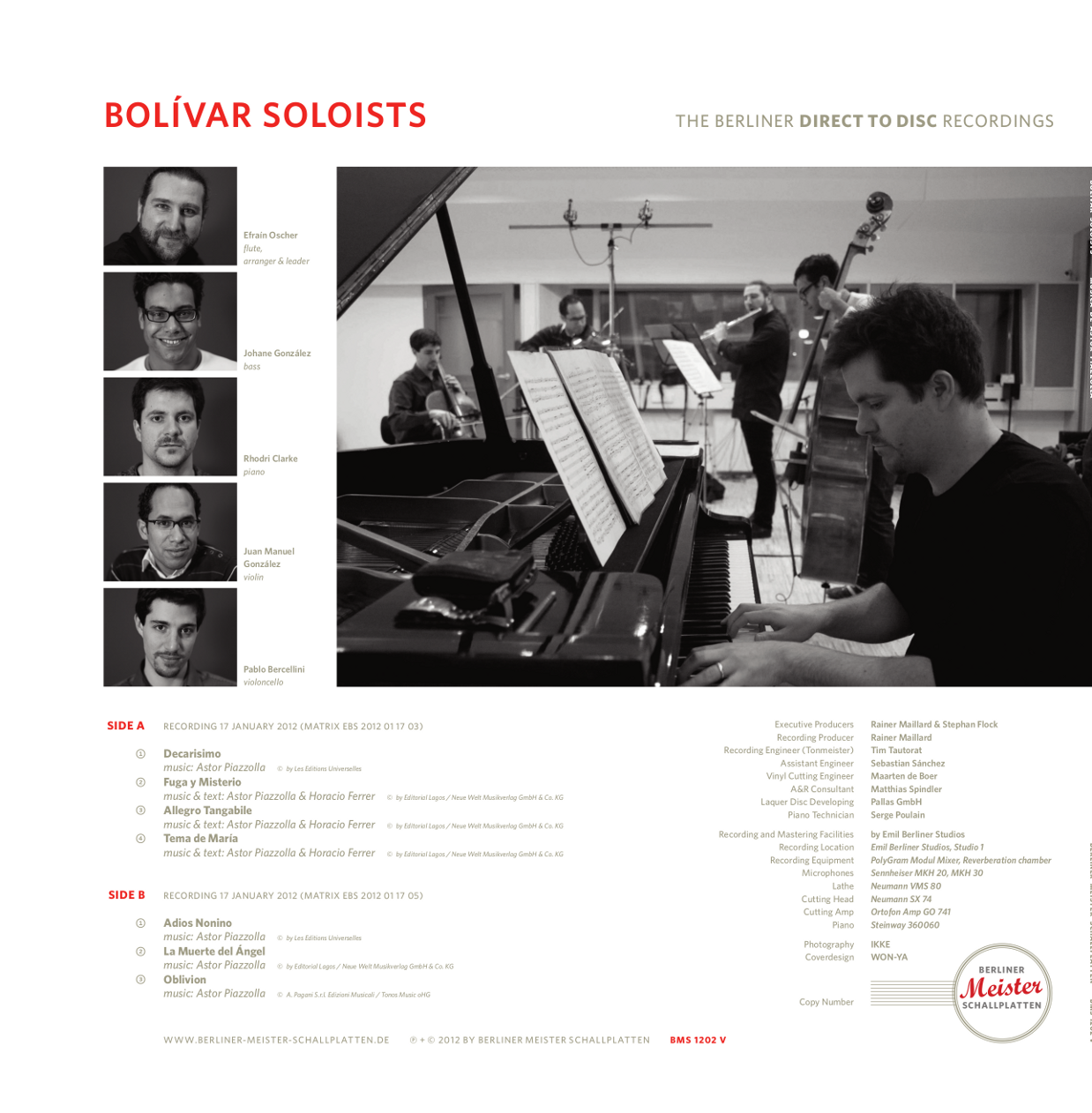 Bolivar Soloists 아스트로 피아졸라의 음악 (Musica De Astor Piazzolla) [LP]