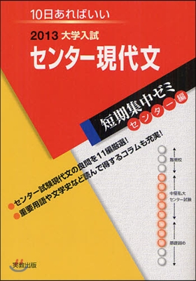 2013大學入試短期集中ゼミ10日あればいい! センタ-現代文