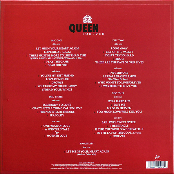 Queen - Forever 퀸 포레버 [4 LP 박스 세트]