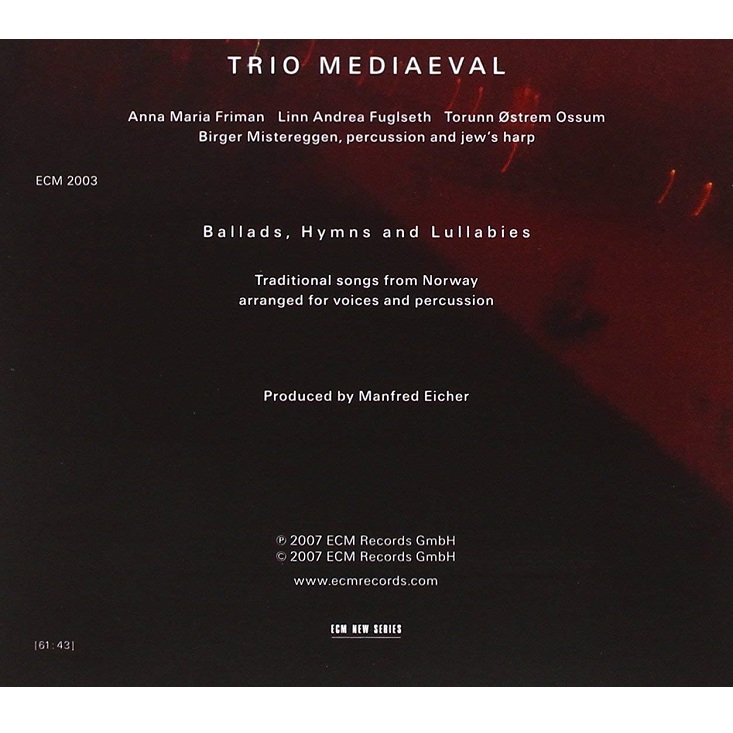 Trio Mediaeval 노르웨이 민요집 - 트리오 메디에발 (Folk Songs)