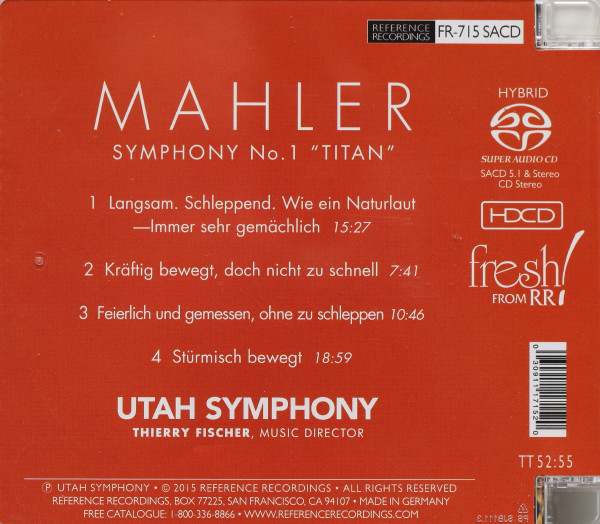 Thierry Fischer 말러: 교향곡 1번 '거인' (Mahler: Symphony No.1 'Titan')