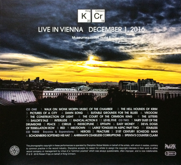 King Crimson (킹 크림슨) - Live in Vienna: December 1st 2016