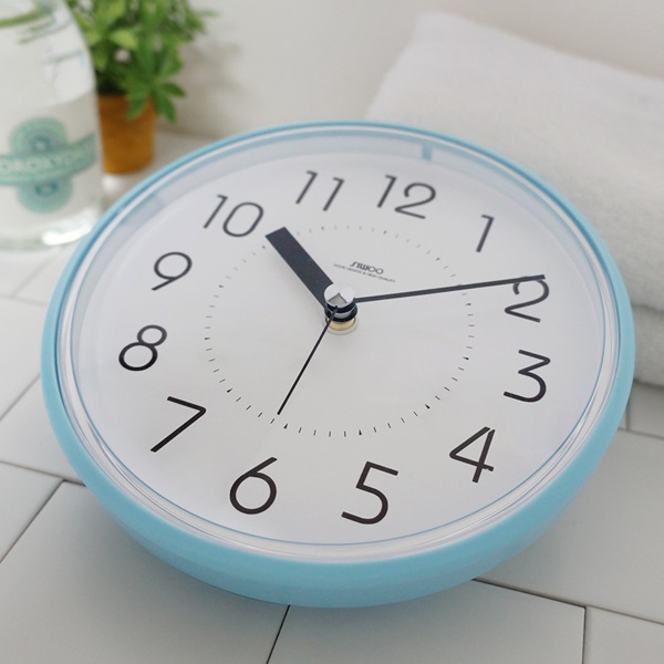시우아트 하루무소음욕실방수시계(5color)