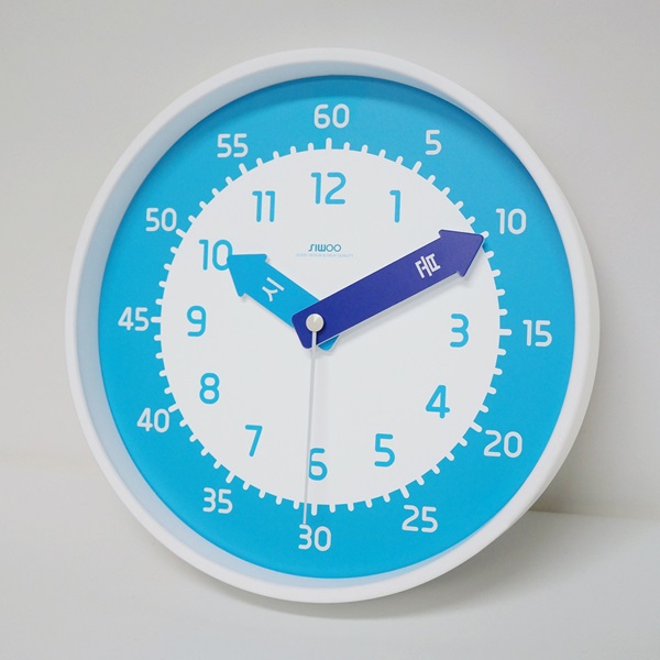 시우아트 아토무소음교육용벽시계(블루)