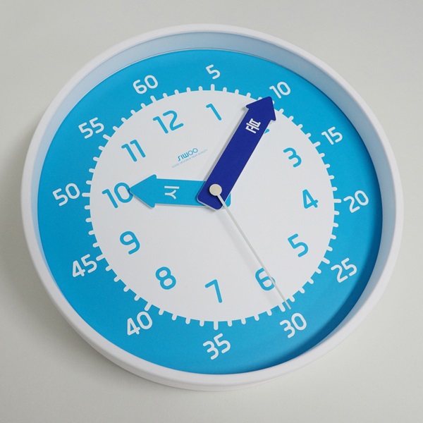 시우아트 아토무소음교육용벽시계(블루)