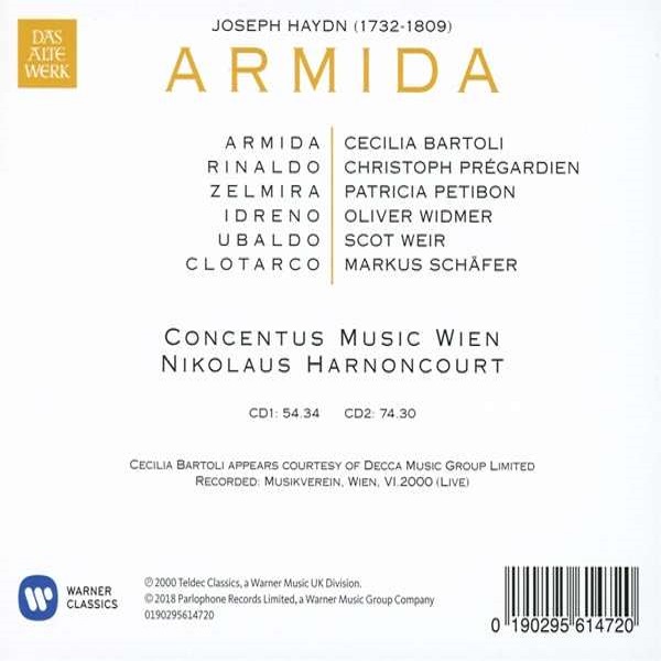Nikolaus Harnoncourt 하이든: 오페라 '아르미다' (Haydn: Armida) 니콜라우스 아르농쿠르, 빈 콘첸투스 무지쿠스